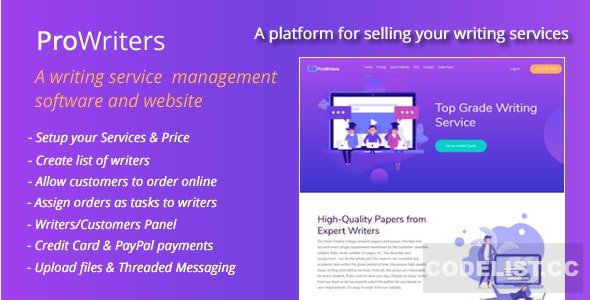 ProWriters v1.7 - Sell writing services online